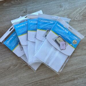 Laundry Net White Mesh Bags For Delicate Items - Set of 5